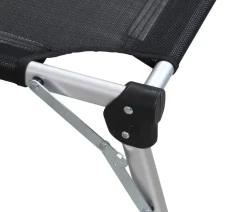 Siena Garden Klappliegen|Relaxliegen - Gartenliege Sole, ca. B69,5/H45/T212,5 cm Schwarz