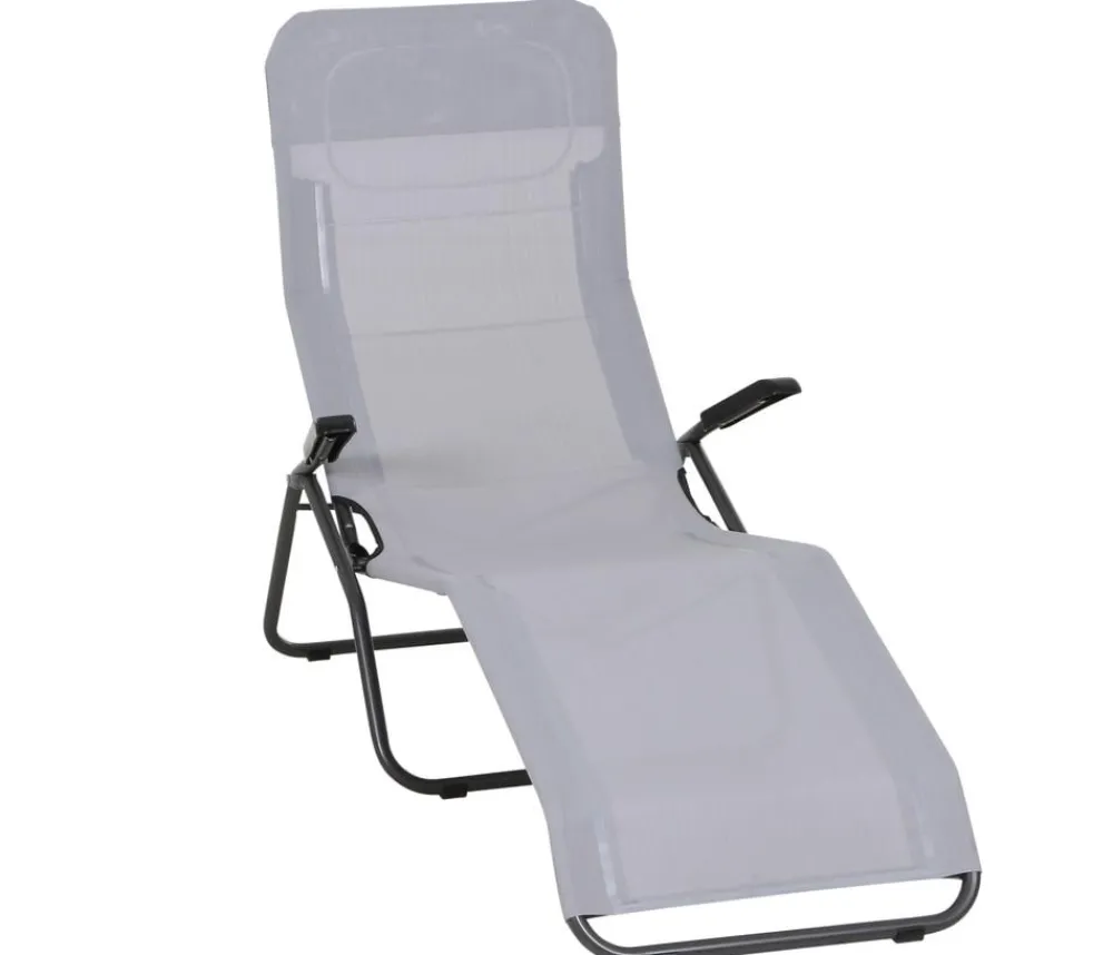 Siena Garden Kippliege Anco, ca. B56/H103,5/T175 cm Grau