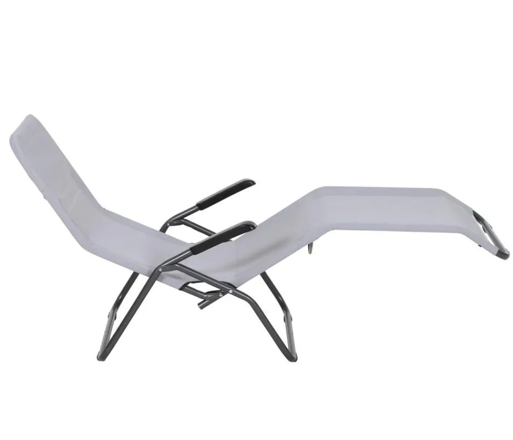 Siena Garden Kippliege Anco, ca. B56/H103,5/T175 cm Grau