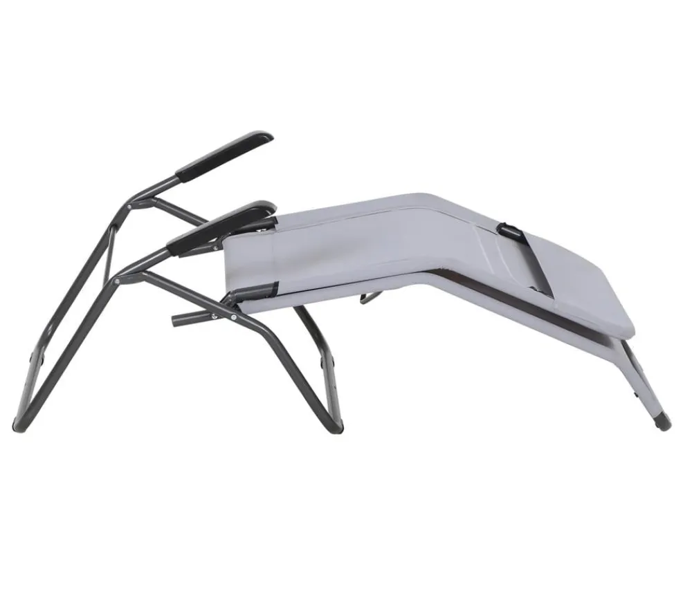 Siena Garden Kippliege Anco, ca. B56/H103,5/T175 cm Grau
