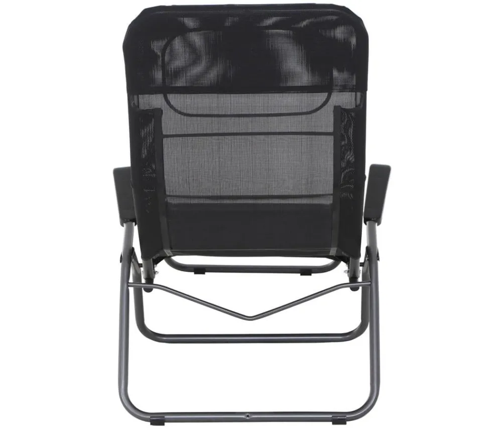 Siena Garden Klappliegen|Relaxliegen - Kippliege Anco, ca. B56/H103,5/T175 cm Schwarz