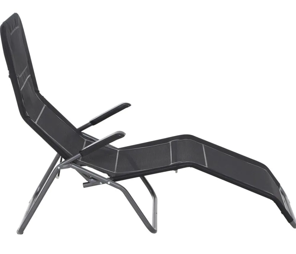 Siena Garden Klappliegen|Relaxliegen - Kippliege Anco, ca. B56/H103,5/T175 cm Schwarz