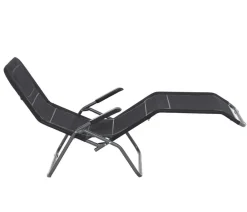 Siena Garden Klappliegen|Relaxliegen - Kippliege Anco, ca. B56/H103,5/T175 cm Schwarz