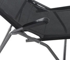 Siena Garden Klappliegen|Relaxliegen - Kippliege Anco, ca. B56/H103,5/T175 cm Schwarz