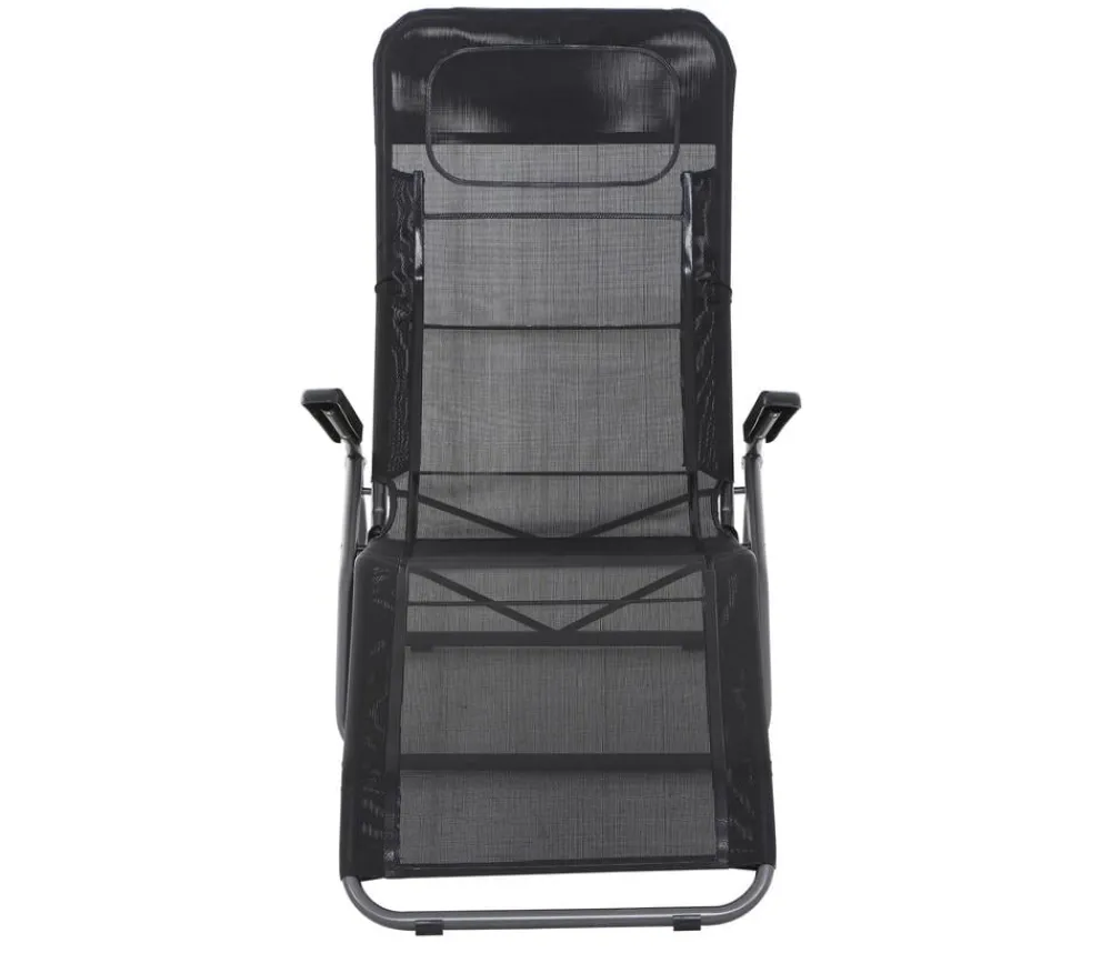 Siena Garden Klappliegen|Relaxliegen - Kippliege Anco, ca. B56/H103,5/T175 cm Schwarz