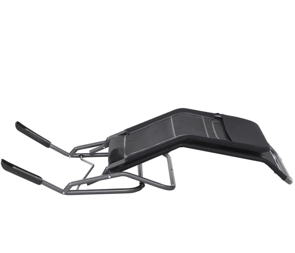 Siena Garden Klappliegen|Relaxliegen - Kippliege Anco, ca. B56/H103,5/T175 cm Schwarz