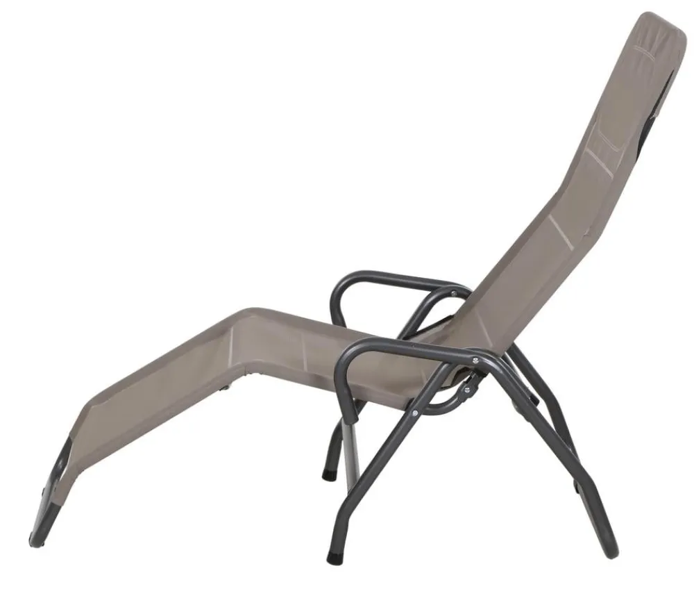 Siena Garden Klappliegen|Relaxliegen - Kippliege Bito, ca. B54/H118/T183 cm Taupe