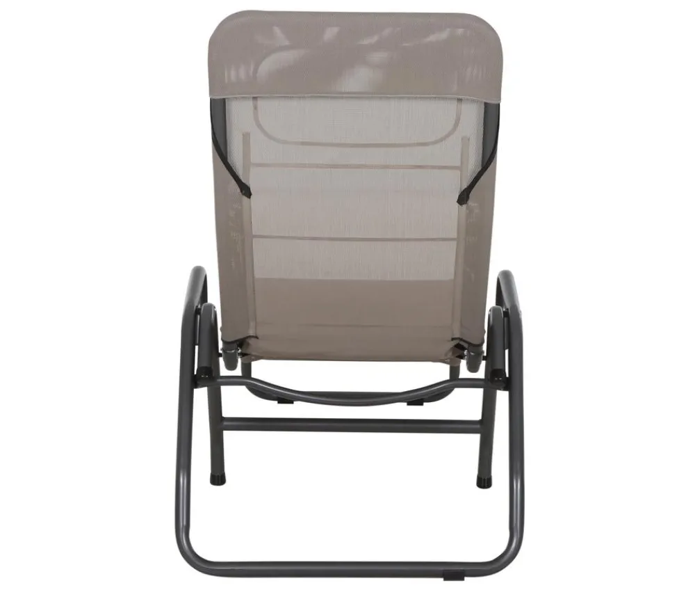 Siena Garden Klappliegen|Relaxliegen - Kippliege Bito, ca. B54/H118/T183 cm Taupe