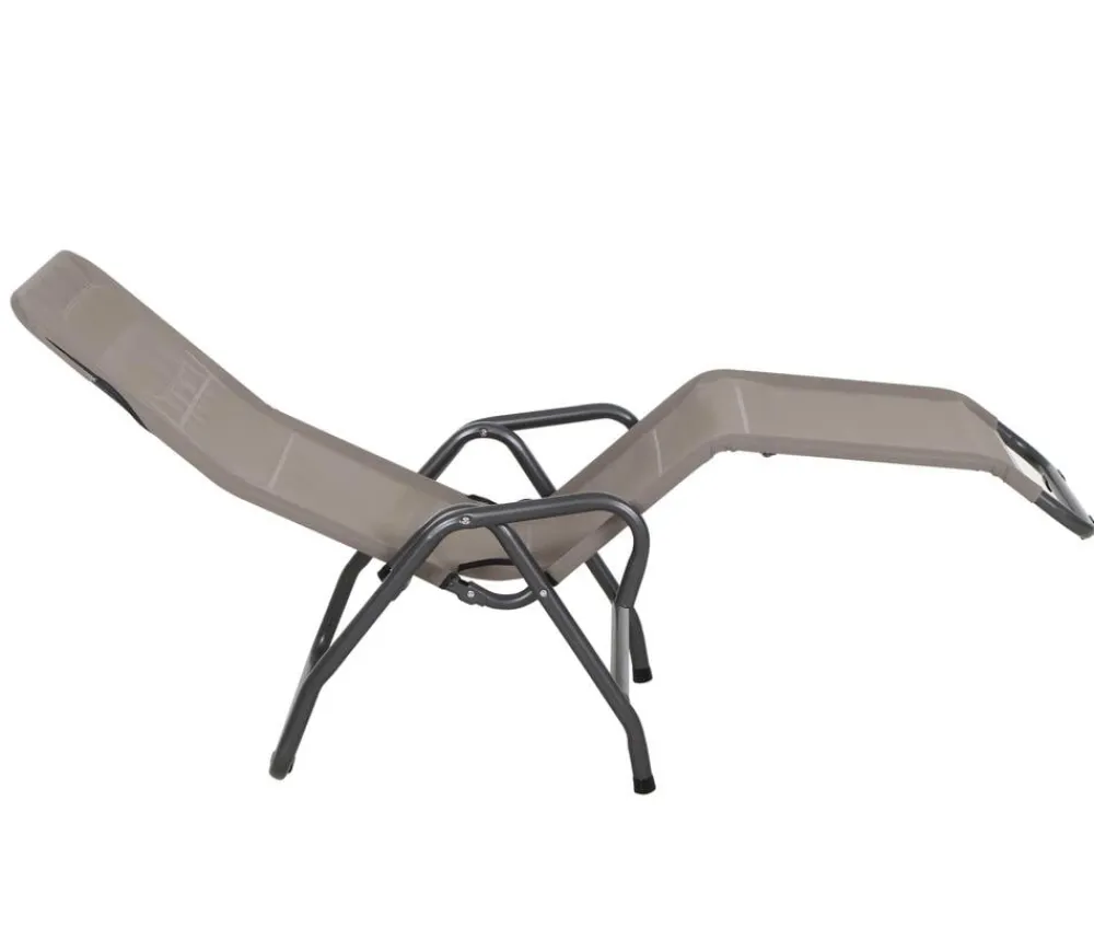 Siena Garden Klappliegen|Relaxliegen - Kippliege Bito, ca. B54/H118/T183 cm Taupe