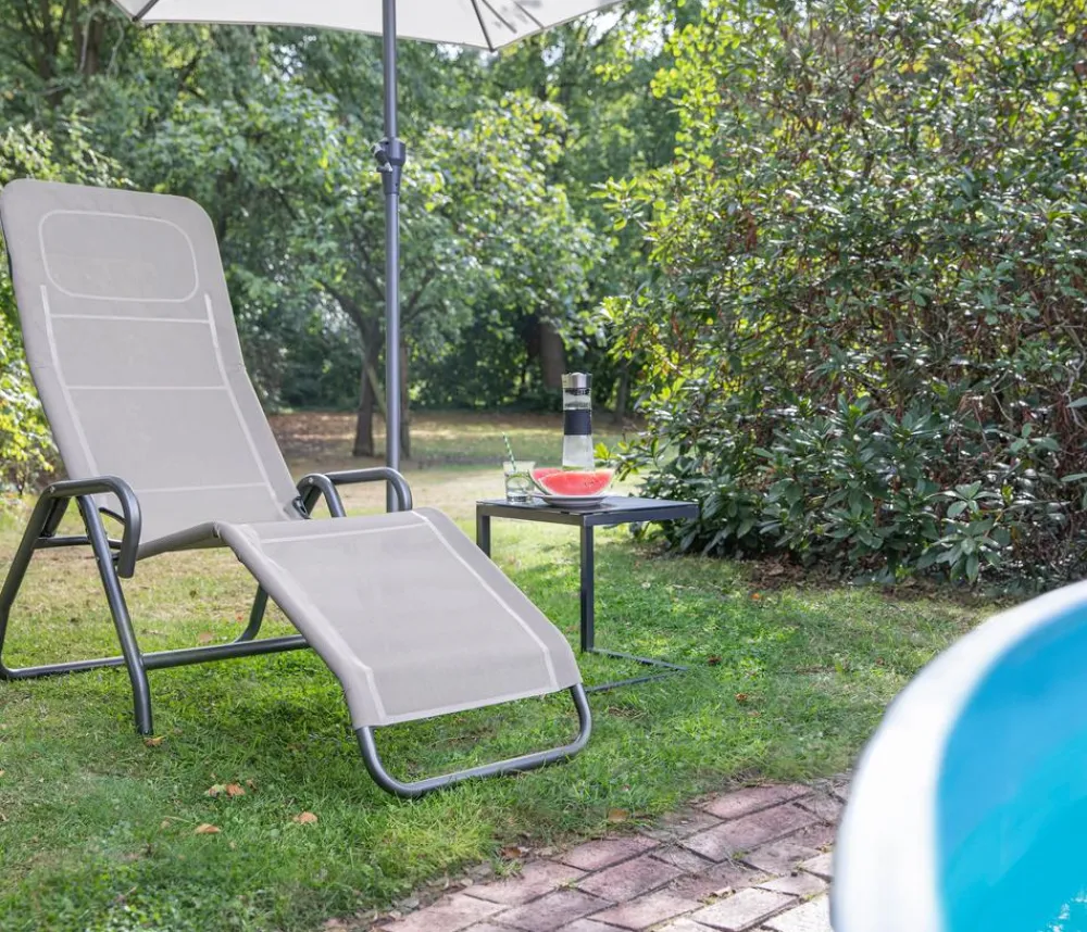 Siena Garden Klappliegen|Relaxliegen - Kippliege Bito, ca. B54/H118/T183 cm Taupe