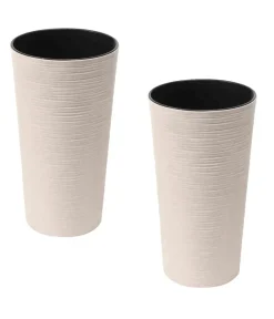 Siena Garden Blumentöpfe & Übertöpfe > Kunststoff-Säulen ECO Locon, konisch, , ca. Ø30/H57 cm, 2er-Set
