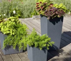 Siena Garden Kunststoff-Säule Eco Nizza, konisch, ca. B40/H75/T40 cm Grau Hot