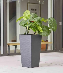 Siena Garden Kunststoff-Säule Eco Nizza, konisch, ca. B40/H75/T40 cm Grau Hot