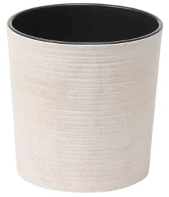 Siena Garden Blumentöpfe & Übertöpfe - Kunststoff-Topf ECO Lens, rund, , ca. Ø30/H30,5 cm, 2er-Set Weiß
