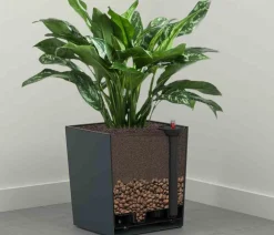 Siena Garden Blumentöpfe & Übertöpfe - Kunststoff-Topf Biron, eckig, ca. B40/H41,5/T40 cm Weiß