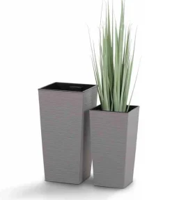 Siena Garden Vasen|Blumentöpfe & Übertöpfe > Kunststoff-Topf ECO Nizza, konisch, ca. B25/H46,5/T25 cm
