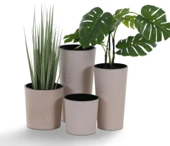 Siena Garden Kunststoff-Topf ECO Locon, konisch, ca. Ø30/H57 cm Weiß Hot