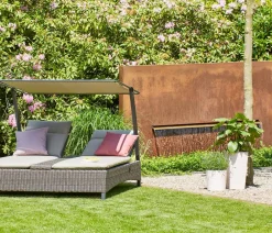 Siena Garden Kunststoff-Topf ECO Nizza, konisch, ca. B25/H46,5/T25 cm Weiß Clearance