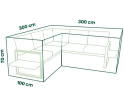 Siena Garden Schutzhüllen - Loungehülle, ca. B100/H300/T70 cm Beige