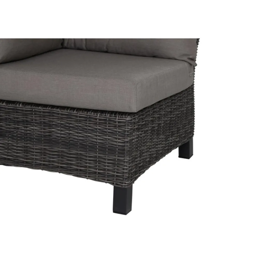 Siena Garden Modul Eckteil Corido, 88 x 83 x 83 cm Dunkelgrau New