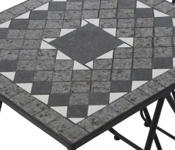 Siena Garden Beistelltische - Mosaikbeistelltisch-Set Como, 2-teilig Schwarz
