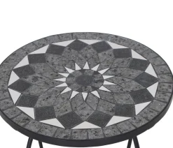 Siena Garden Balkontische|Balkontische - Mosaikblumenständer Como, ca. Ø40/H60 cm Schwarz