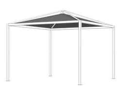 Siena Garden Schattenmanufaktur® Pergola Dachbezug Comuna, ca. B300/T300 Anthrazit Hot