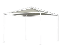 Siena Garden Pergolen - Schattenmanufaktur® Pergola Dachbezug Comuna, ca. B300/T300 Silber