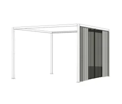 Siena Garden Pavillons - Schattenmanufaktur® Pergola Vorhang Silber