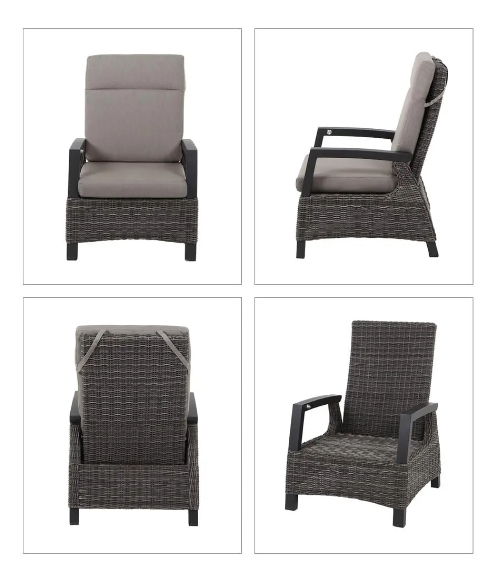 Siena Garden Gartenstühle Rattan|Garten- & Loungesessel - Sessel Corido, ca. B73/H101/T83 cm