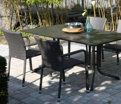 Siena Garden Gartenstühle Rattan|Stapelstühle - Stapelsessel Minas Schwarz