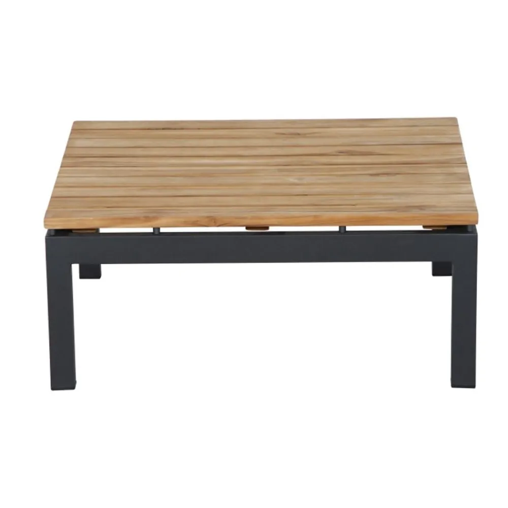 Siena Garden Teak-Loungetisch Alvida, anthrazit/natur, ca. B74/H30/T74 cm Online