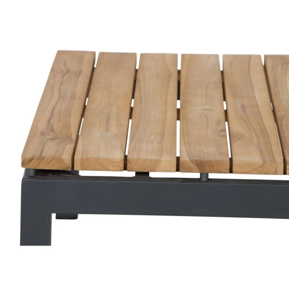 Siena Garden Teak-Loungetisch Alvida, anthrazit/natur, ca. B74/H30/T74 cm Online