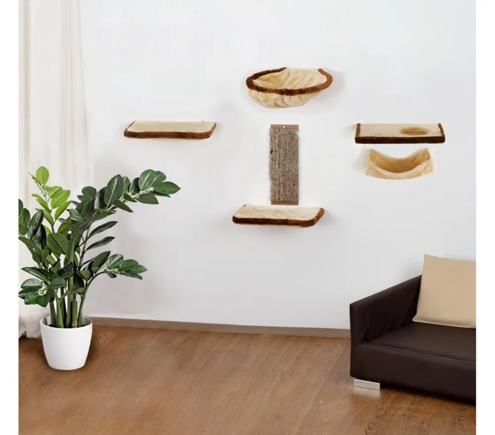 SILVIO design Kratzbäume & Kratzmöbel > Katzen Kletterwand 6-teilig