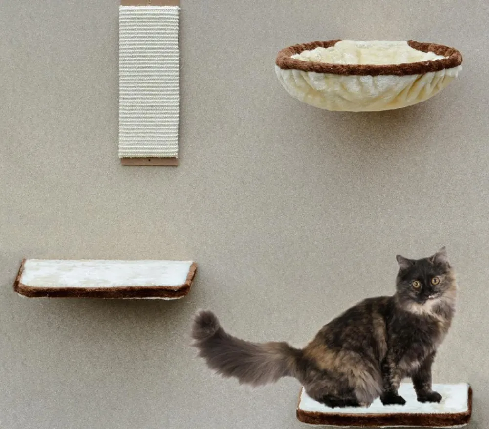 SILVIO design Kratzbäume & Kratzmöbel - Kletterwand für Katzen, 4-teilig