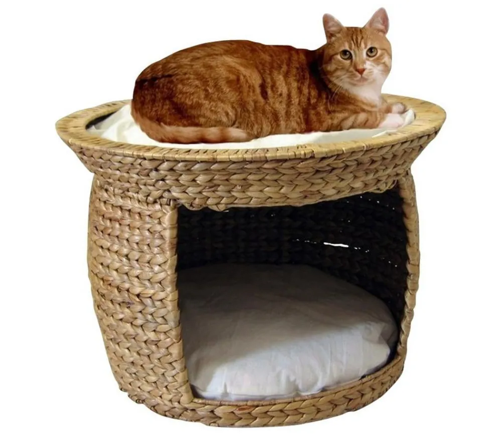 SILVIO design Korbhöhle Korbturm Wasserhyazinthe Beige Online
