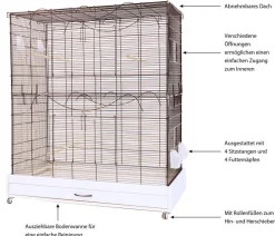 Skyline Vogelkäfig Yasmine Weiß Sale