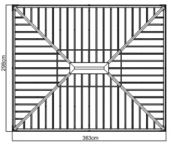 SOJAG Pavillons > Outdoor-Pavillon Messina 1012, inkl. Moskitonetz champagner, ca. B363/H291,5/T298 cm