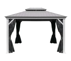 SOJAG Pavillons - Outdoor-Pavillon Messina 1216, inkl. Moskitonetz champagner, ca. B483/H307,1/T363 cm Creme