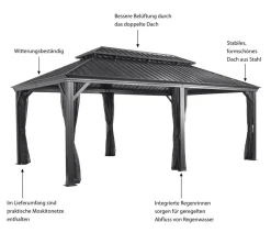 SOJAG Pavillon Messina Dunkelgrau New