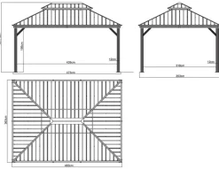SOJAG Pavillons - Pavillon Messina Dunkelgrau