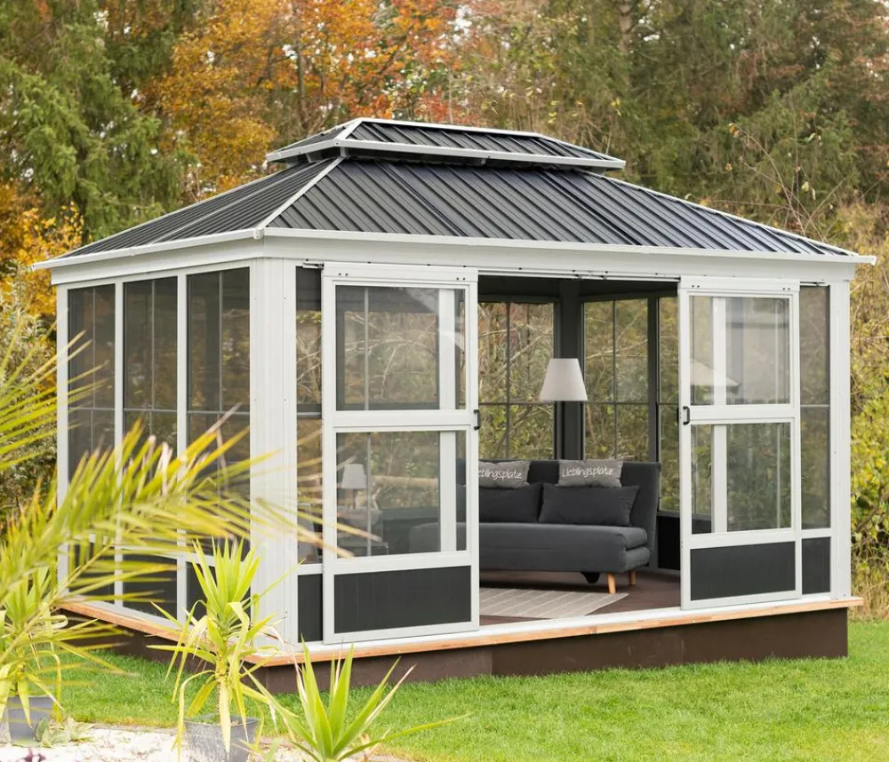 SOJAG Pavillons - Pavillon Olan 1014, ca. B435/H291/T311 cm Schwarz