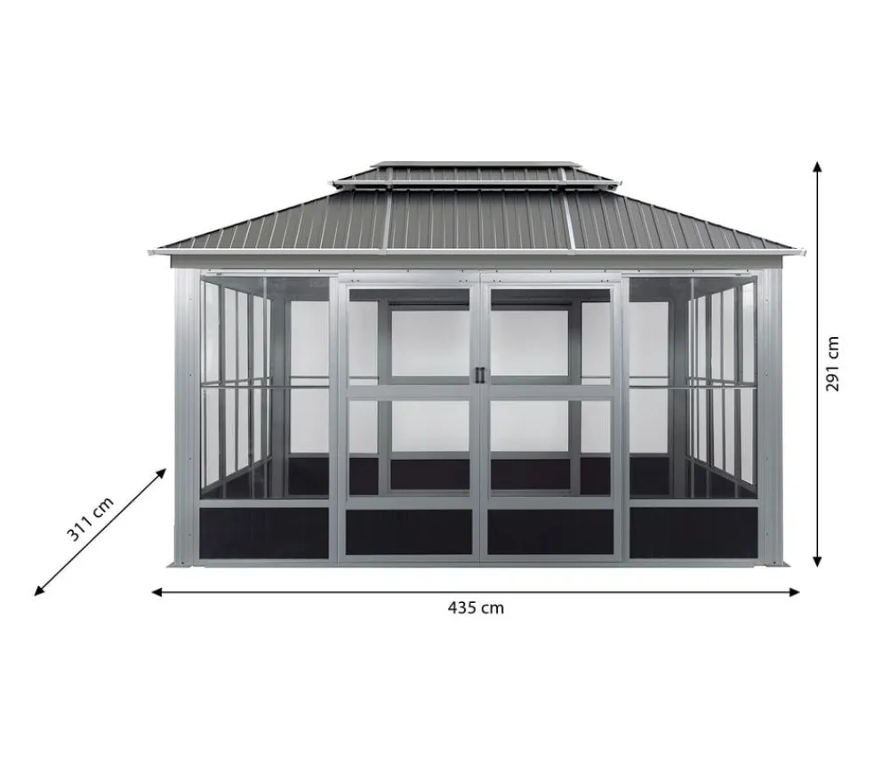 SOJAG Pavillons - Pavillon Olan 1014, ca. B435/H291/T311 cm Schwarz