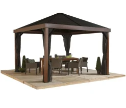 SOJAG Pavillons - Pavillon Valencia 12x12, inkl. Moskitonetz, ca. B363/H310/T363 cm