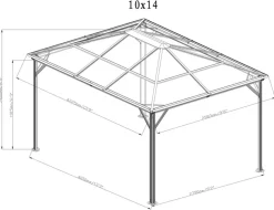 SOJAG Pavillons - Pavillon Verona Dunkelgrau