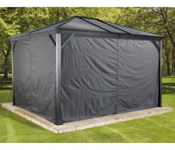 SOJAG Vorhang-Set für Ventura 10x14 Dunkelgrau Best