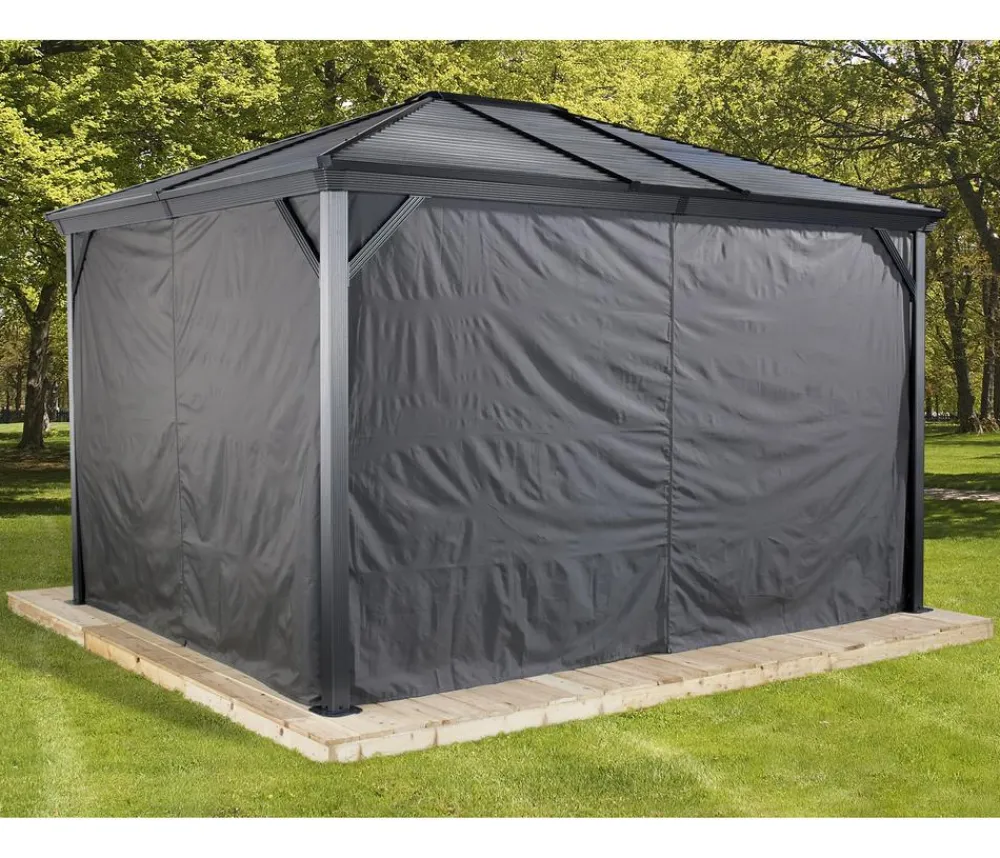 SOJAG Vorhang-Set für Ventura 10x14 Dunkelgrau Best