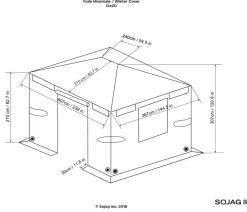 SOJAG Winterabdeckung für Pavillon 12x20 Modelle Grau Discount