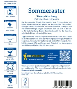 Nebelung/Kiepenkerl Blumensamen > Sommeraster Standy Mix, Saatgut von Kiepenkerl