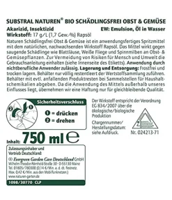Substral® Schädlingsbekämpfungsmittel - Naturen® Bio Schädlingsfrei Obst & Gemüse, 750 ml